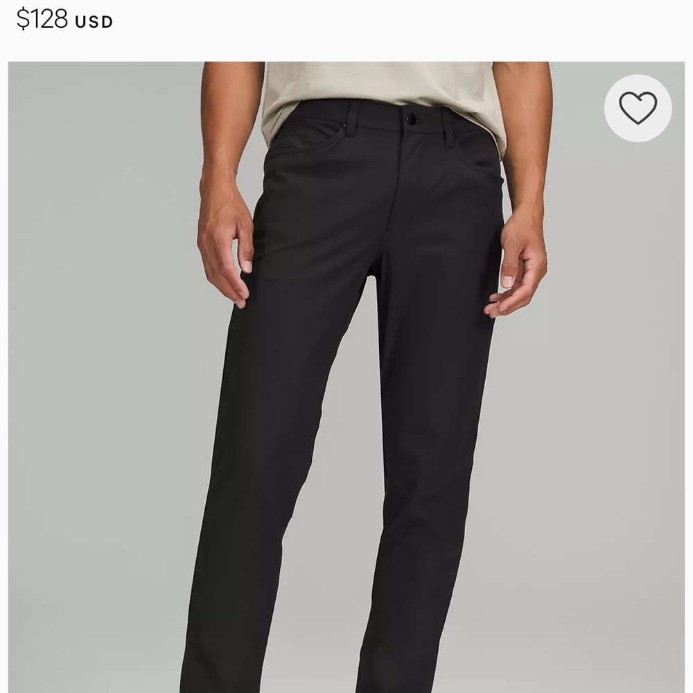 Black Lululemon slacks; 34/32 -Great Condition!